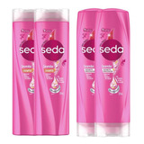 Kit 2 Shampoos + 2 Condicionador Seda Ceramidas 325ml