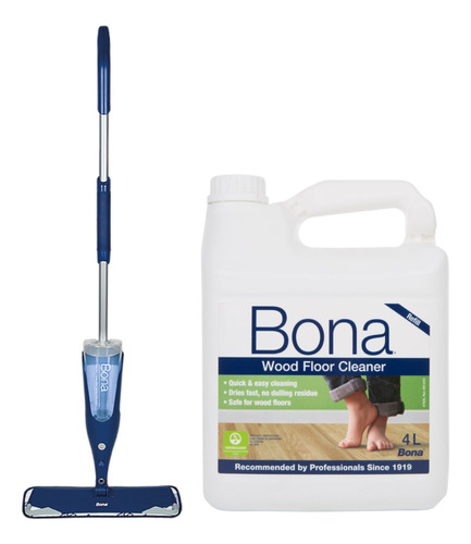 Pack Bona Premium Spray Mop + Bidon Recarga Madera 3.8l 