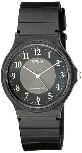 Reloj Casio Mq-24-1b3 Super Liviano Water Resistant Local Color De La Malla Negro Color Del Bisel Negro Color Del Fondo Negro