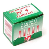 Broche Dorado Nº 4 Mariposa 2 Patas Pack X 20 Cajas