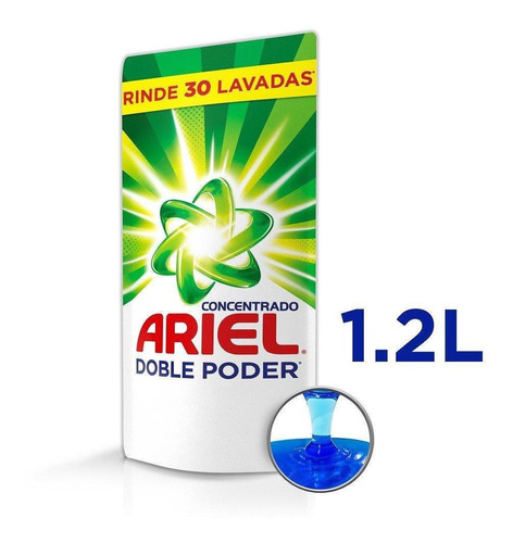 Detergente Ariel Líquido Doble Poder Doypack 1200 Ml