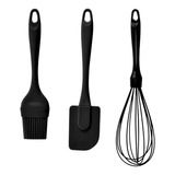 Conjunto De Silicone Fue Espátula Pincel Para Bolo Receitas