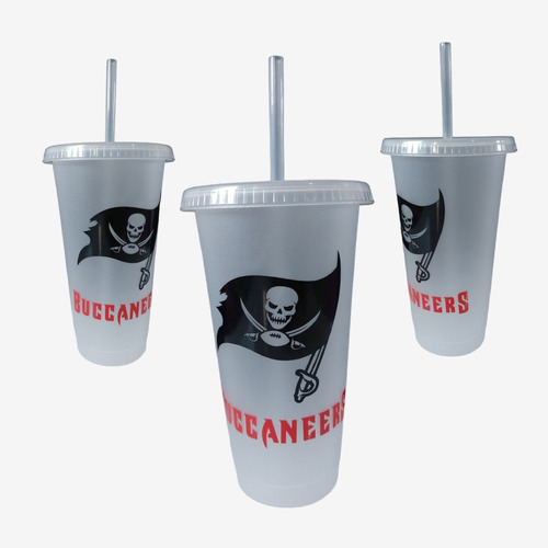 Vaso Personalizado-tampa Bay Buccaneers -bucaneros C/ Popote