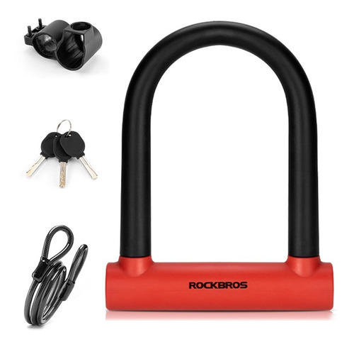 Candado Bicicleta Ulock Antirrobo Rockbros + Cable Seguridad