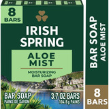 Irish Spring Aloe Barra De Jabón Para Hombres Aloe Mist 8pcs