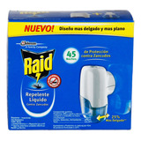 Raid 45 Noches Aparato + Repuesto Líquido Mata Mosquitos 