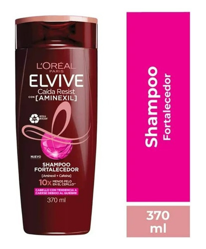  Shampoo Fortalecedor Elvive Caída Resist Aminexil 370ml