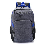 Mochila Porta Notebook Urbana Wanderlust Impermeable Gris