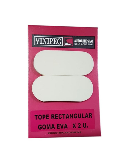 Topes Topetina Autoadhesivas Rectangular Blanco X 2 Uni