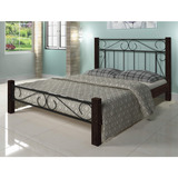 Cama Casal Rustic Florença Espresso Móveis Castanho Hhwt