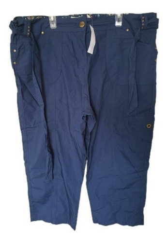 Pantalón Azul Sport Capri, 100%algodón,marca Newport.talla48