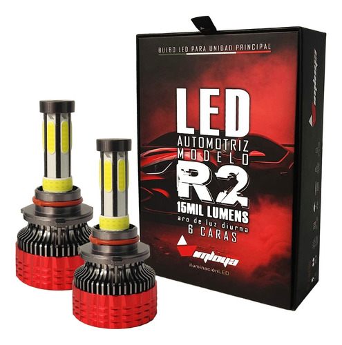 Imloya Kit Focos Led R2 6 Caras Luz Blanca 15000 Lumens