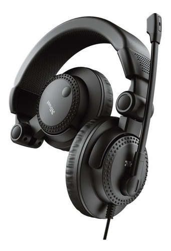 Auriculares Gamer Alámbricos Trust Como Plegables Negro