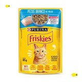 Sache Friskies Gato Peixe Branco Ao Molho 85g Saudável