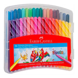 Marcadores Escolar Fiesta X 36 Colores Plumón Faber-castell