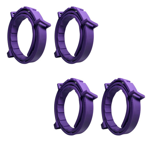 4pack Collar Antipulgas Para Perros Y Gatos Duración 8 Meses Color Morado