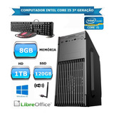 Computador Intel Core I5 3ª Geração 8gb Ssd 120gb + 1tb - Pc