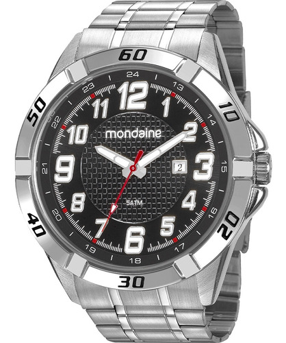 Relógio Masculino Mondaine Aço Classic Prata Calendário