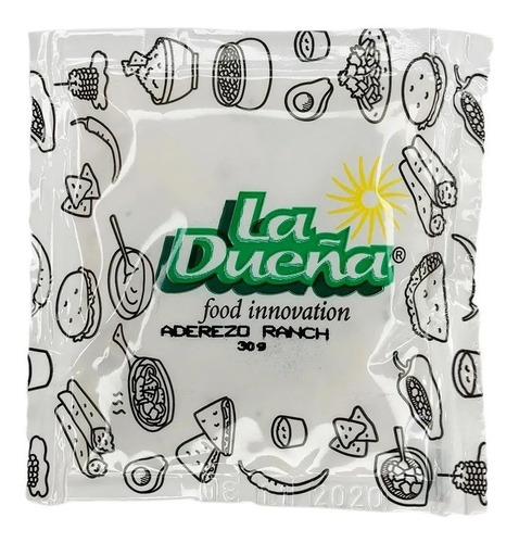 Aderezo Ranch La Dueña 165 Sobres De 30 G C/u Alitas 