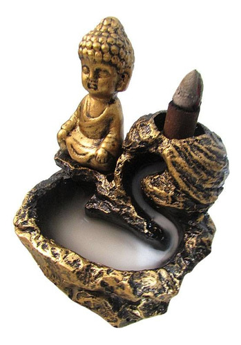 Incensário Cascata Buda 12cm + Incenso