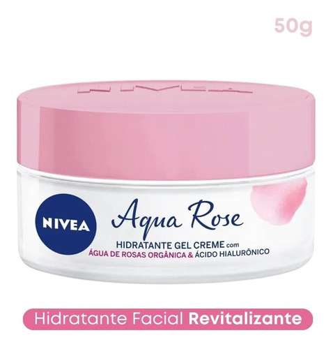 Creme Hidratante Facial C/ Ácido Hialurônico Nivea Aqua Rose
