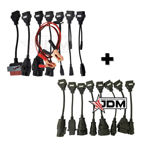 Kit 16 Cables Adaptadores Obd2 Para Autos Y Camiones + Envio Gratis Jdmaudiocar