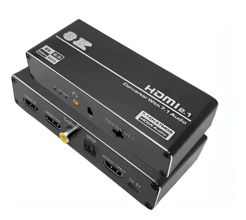 Adaptador Extrator Hdmi Audio Toslink Spdif Stereo 7.1 8k