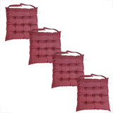 4 Futtons Para Cadeira 40x40 Tecido Oxford