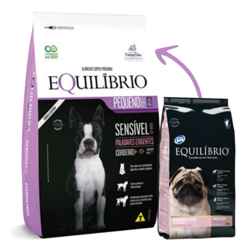 Ração P/caes Equilibrio Adulto Sensivel Pequeno Porte 7,5kg