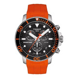 Reloj Tissot Análogo Hombre T1204171705101 Color De La Correa Naranja Color Del Bisel Negro Color Del Fondo Negro
