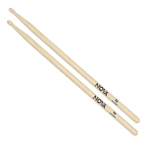 Baqueta Nova 7a Hickory Com Ponta De Madeira By Vic Firth