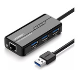 Adaptador De Red Ethernet 1 Gbps Y Hub Usb 3.0 Ugreen Mi Mox