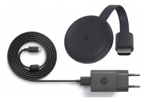 Google Chromecast 3ª Geração Full Hd 1080 Carvão Versão