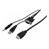 Visiontek Vga A Hdmi Activo Adaptador W/ Audio 1.5mt Macho A