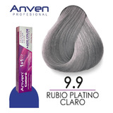  15 Pzas Anven Tinte En Crema 9.9 Rubio Platino Claro Tono Plata