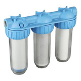 Filtro Agua Triple Anti Sarro Ablandador 10x2.5 