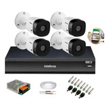 Kit Cftv Dvr Mhdx 1204 04 Canais Intelbras 4 Câmeras 1120b