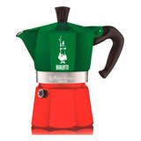 Bialetti 3613453 Moka Express Rojo Y Verde Italiana 