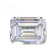 Diamante Mossanite Real Certificado Emerald Cut 1.00 Ct Vvs1