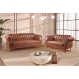 Conjunto Chesterfield Duque 2 E 3 Lugares Para Sala