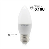 Lámpara Led Vela 5w E27 Guirnaldas - Deco Pack X 10 Unidades Color De La Luz Blanco Frío