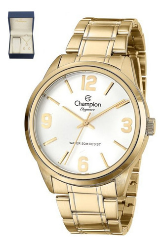 Relógio Champion Dourado + Kit - Elegance - Cn27232w