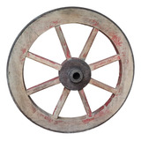 Roda De Carroça Original Antiga De Madeira Maciça 62 Cm Diam