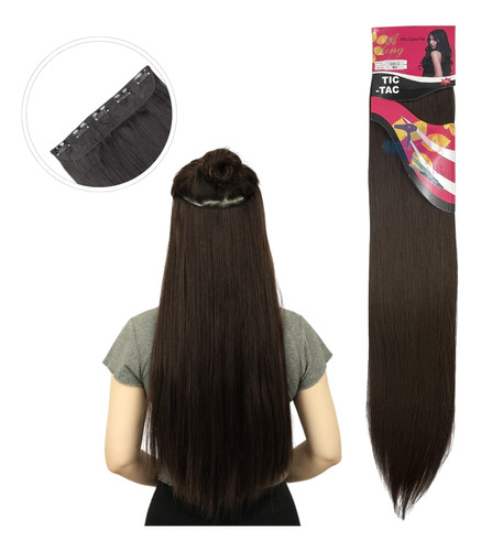 Cabelo Mega Hair Tic Tac 70 Cm 150g Fibra Orgânico 