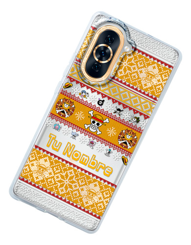 Funda Para Huawei One Piece Luffy Suéter Navidad Nombre