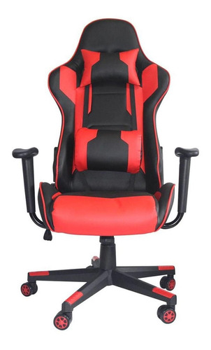 Silla De Escritorio Urban Design Sa-r-4 Gamer Ergonómica  Roja Con Tapizado De Cuero Sintético