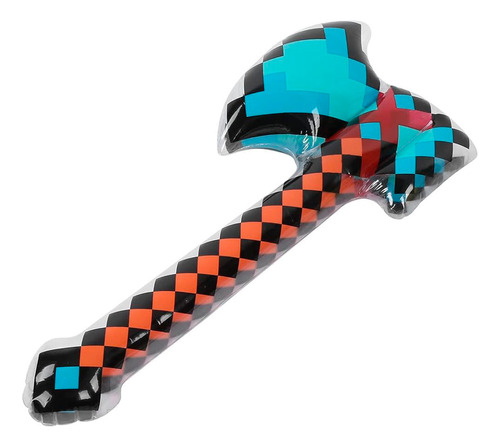 Hacha Minecraft De Diamante 73 Cm Inflable Juguete Niños