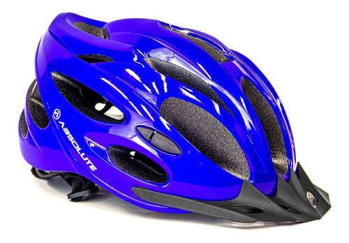 Capacete C/ Sinalizador De Led Ciclismo Bike - Azul