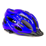 Capacete C/ Sinalizador De Led Ciclismo Bike - Azul