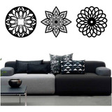 Kit Mandalas Decorativas Em Mdf 3mm - 50x50 Cm  